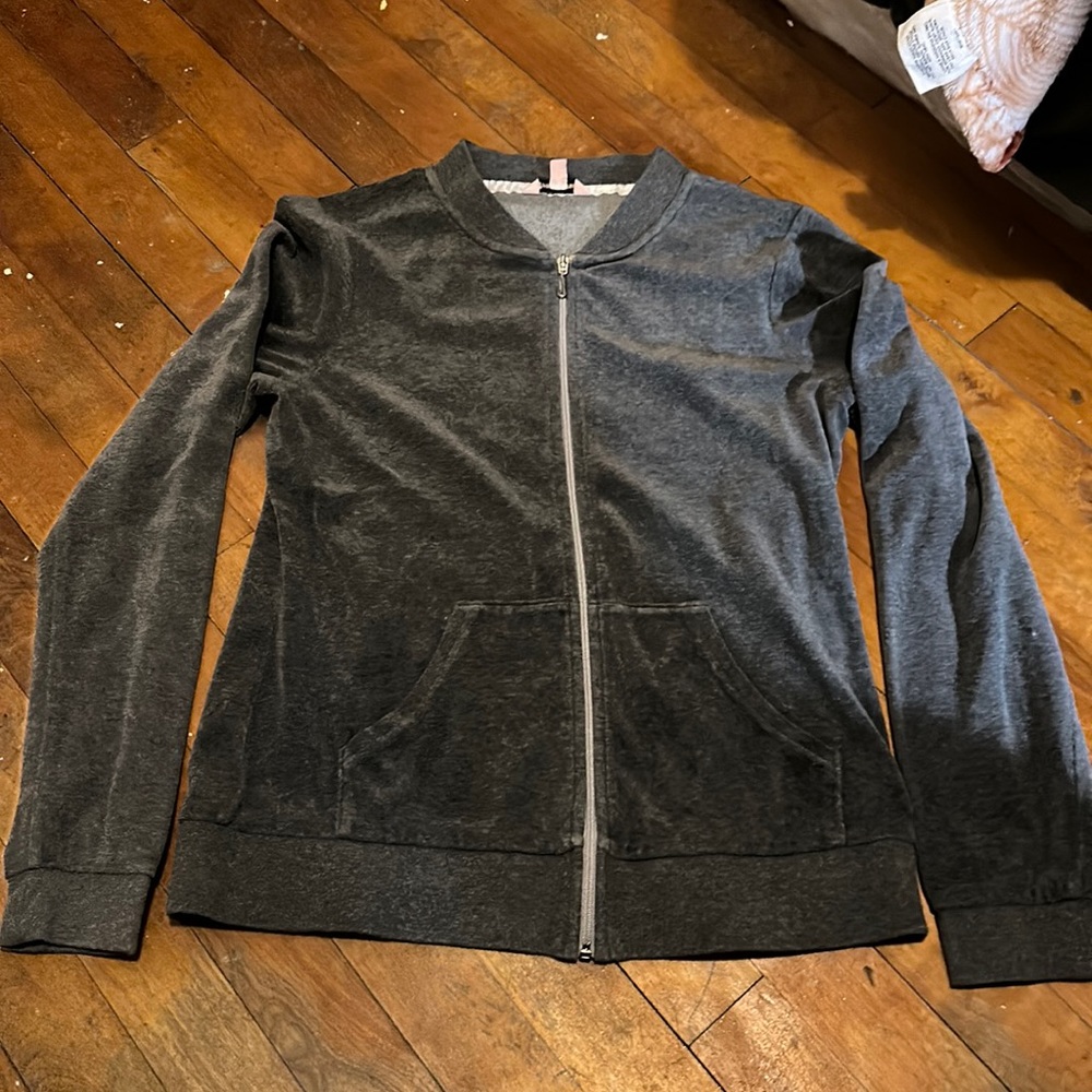 Grey Juicy Couture size small zip up sweater